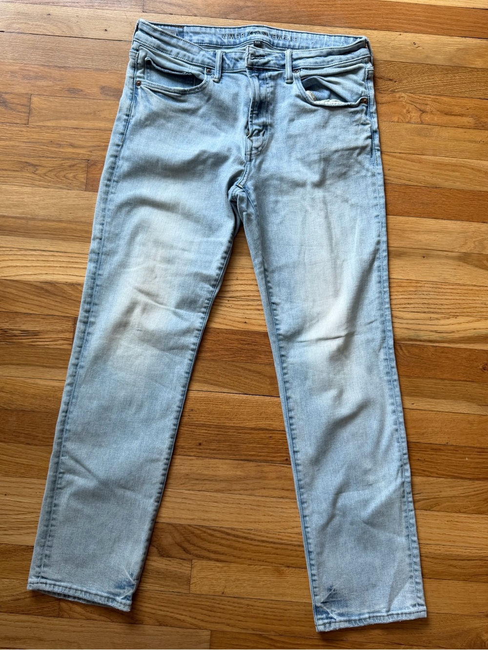 American Eagle Outfitters Light Wash Original Straight Jeans